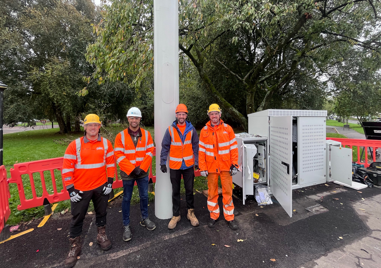 telecoms team on site