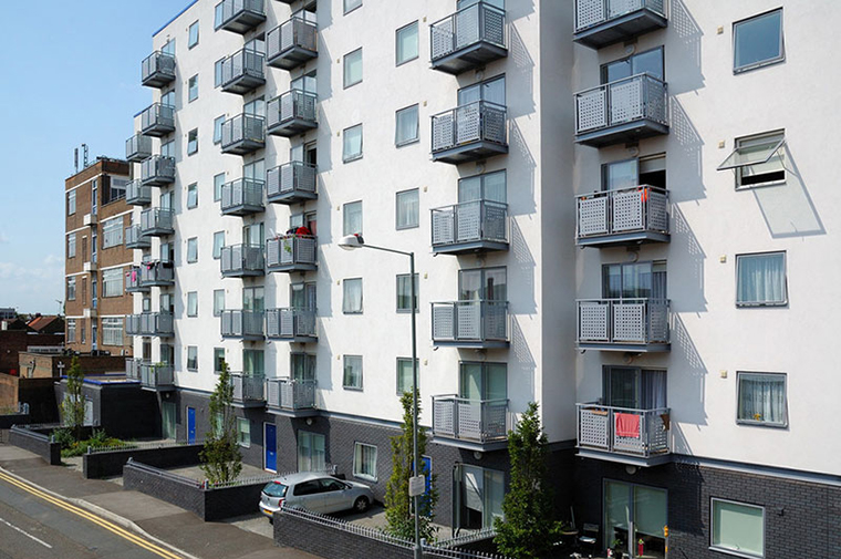 RESIDENTIAL BUILDING WITH NEW FIRE SAFE CLADDING