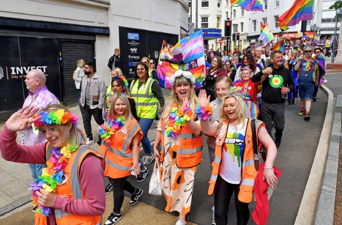group of people at pride parade