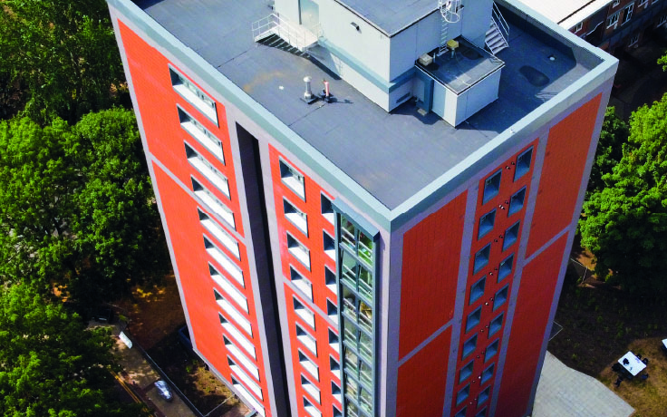 building with new fire safe cladding