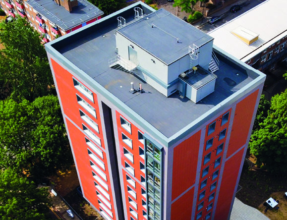 building with new fire safe cladding